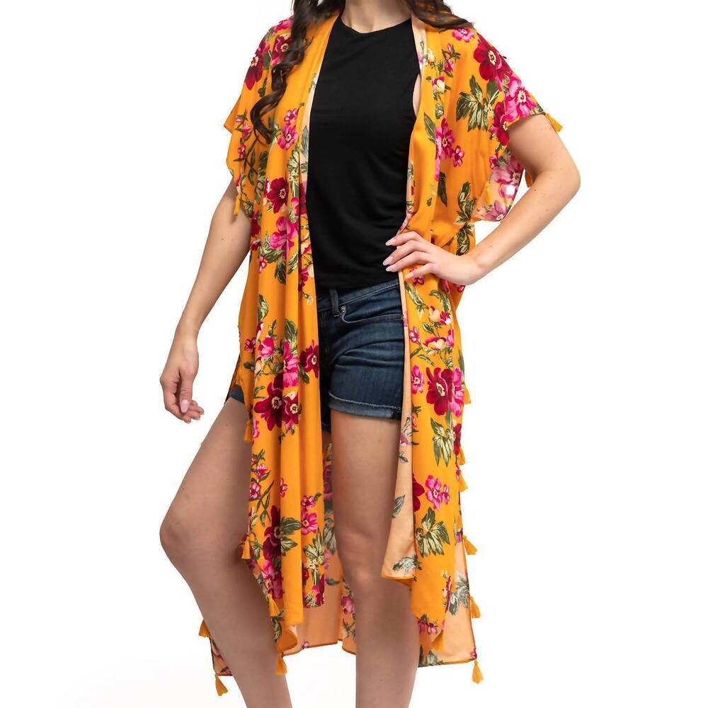 NEW JACK & MISSY terrace ruana in mustard